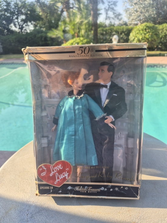 Mattel Other - Mattel I Love Lucy Lucy & Ricky Anniversary Doll Set - Teal and Black